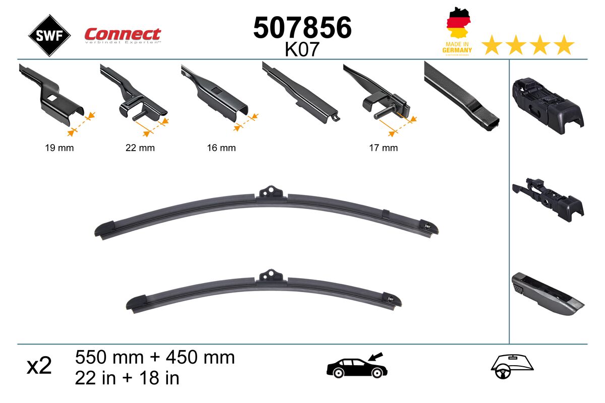 Lamela stergator OPEL ASTRA H GTC (A04) 1.7 CDTI (L08)  diesel 125 cai SWF 507856